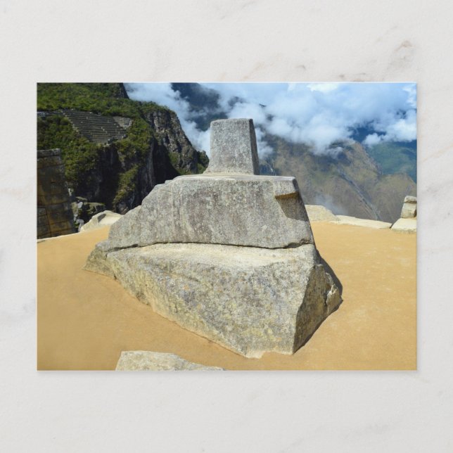 Inti Watana Stone Calendar at Machu Picchu, Peru Postcard (Front)