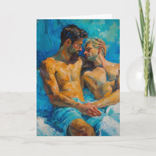 Intimate Beachside Embrace Card