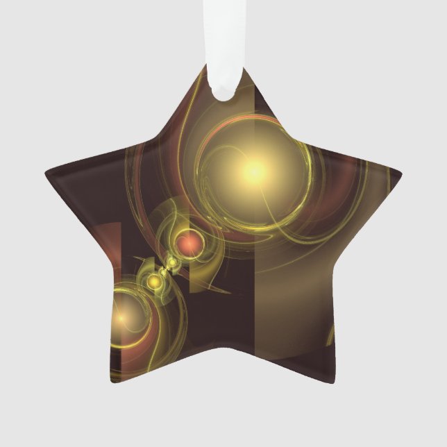 Intimate Connection Abstract Art Acrylic Star Ornament (Front)