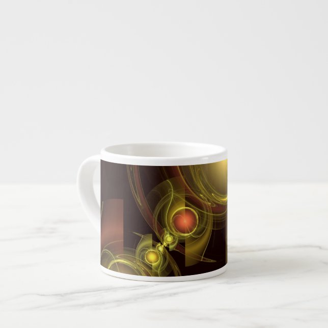 Intimate Connection Abstract Art Espresso Mug (Front Left)