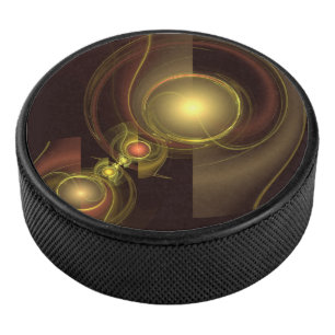 Intimate Connection Abstract Art Hockey Puck