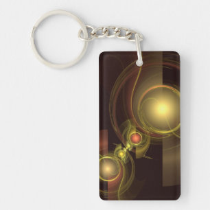 Intimate Connection Abstract Art Key Ring