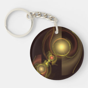 Intimate Connection Abstract Art Key Ring