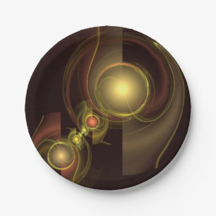 Intimate Connection Abstract Art Paper Plate