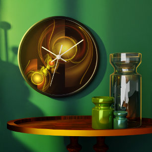 Intimate Connection Abstract Art Round Large Clock