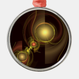 Intimate Connection Abstract Art Round Metal Tree Decoration