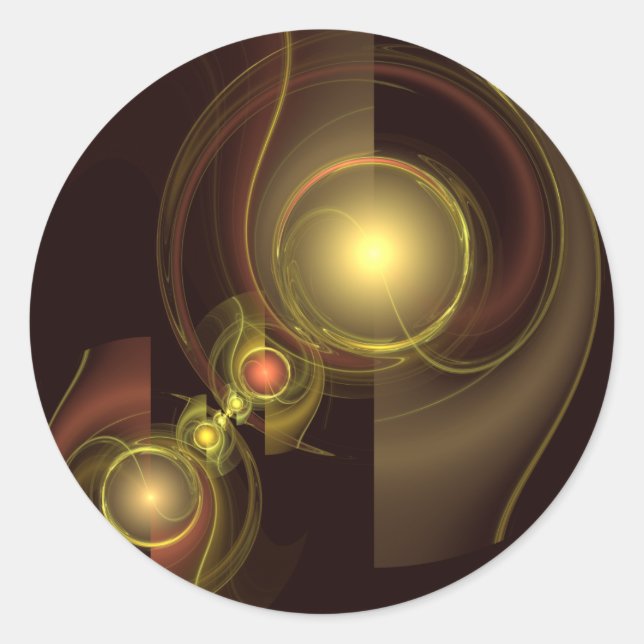 Intimate Connection Abstract Art Round Sticker (Front)