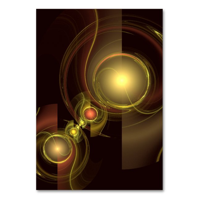 Intimate Connection Abstract Art Table Card (Front)