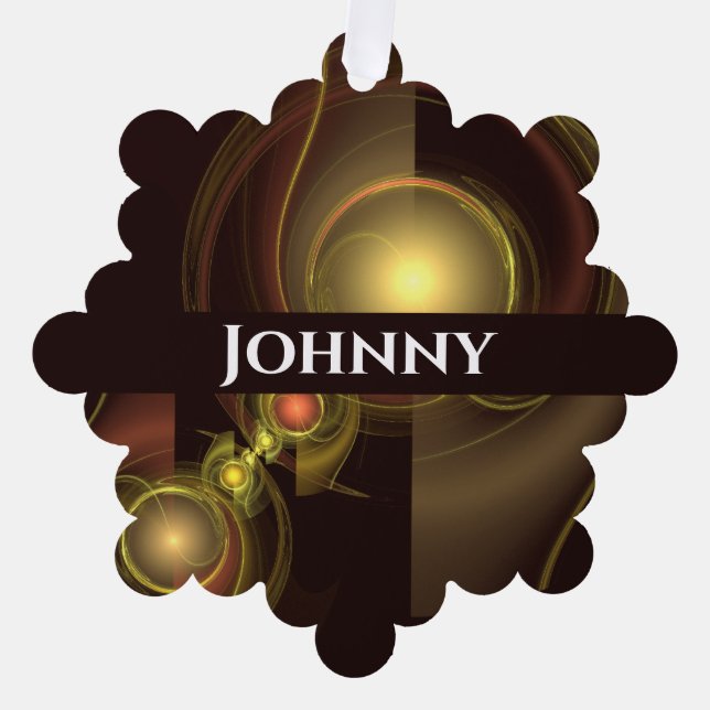 Intimate Connection Abstract Art Tree Decoration Card (Front)