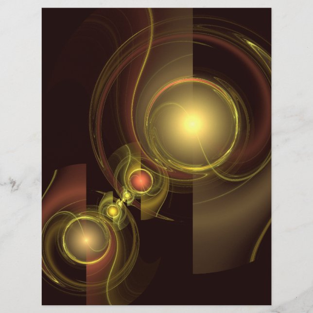 Intimate Connection Golden Energy Abstract Art Flyer (Front)