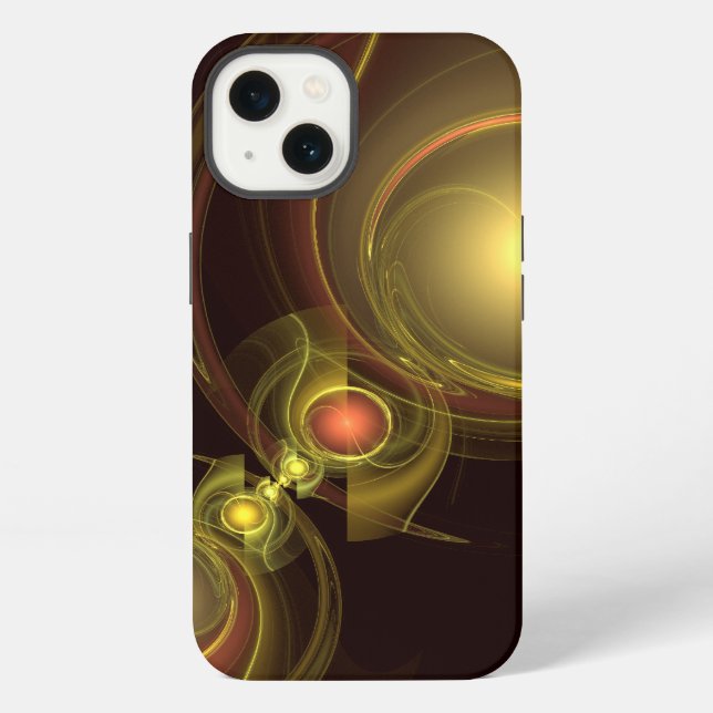 Intimate Connection Golden Energy Abstract Art iPhone Case (Back)