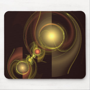 Intimate Connection Golden Energy Abstract Art Mouse Pad