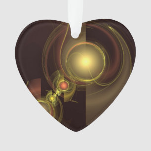 Intimate Connection Golden Energy Abstract Art Ornament