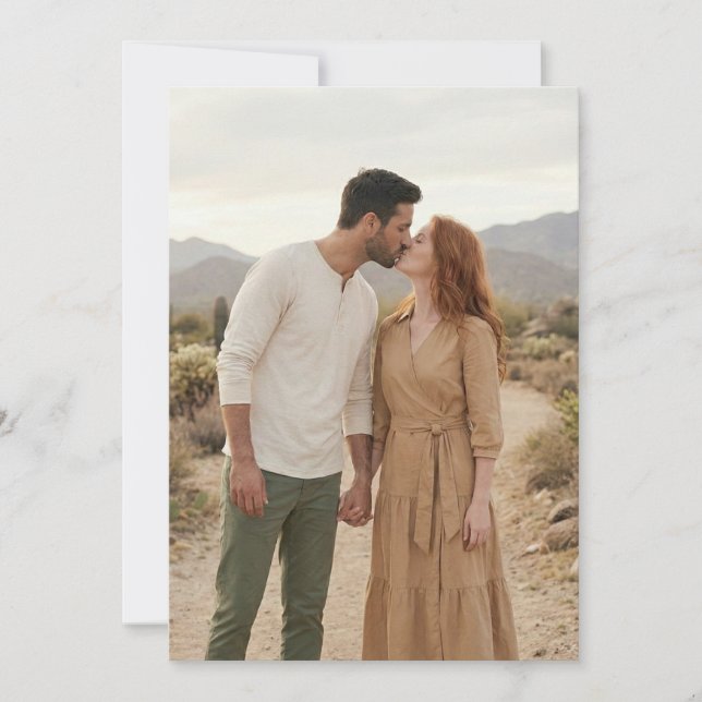 Intimate Earthy Natural Photo Invitation (Front)