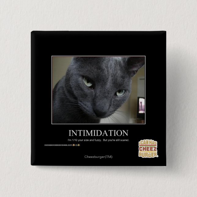 Intimidation 15 Cm Square Badge (Front)