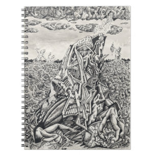 Intimidation, india ink drawing notebook