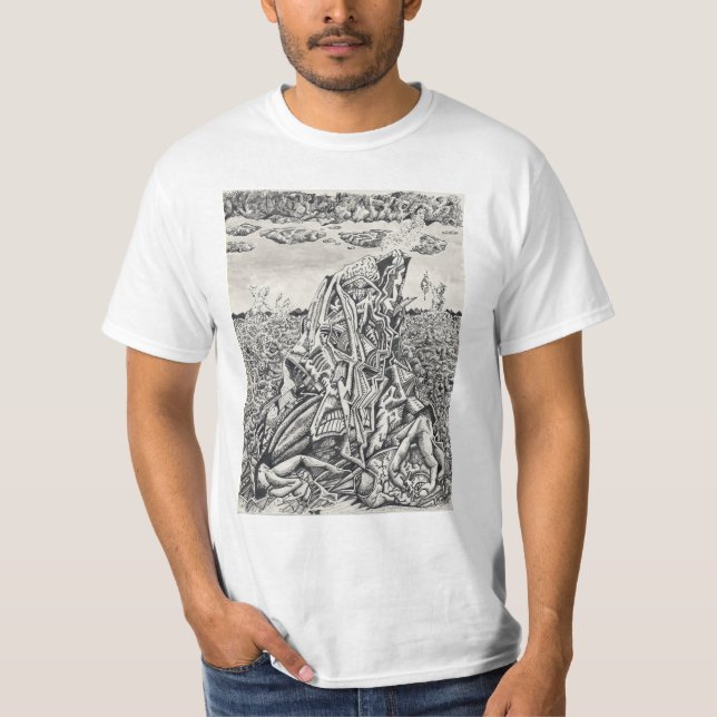 Intimidation, india ink drawing T-Shirt (Front)