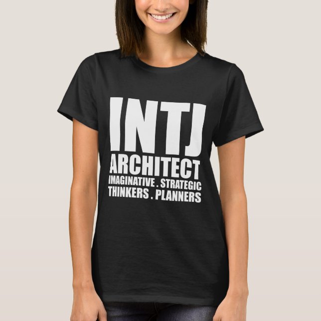 INTJ Architect Introvert T Shirt Black (Front)