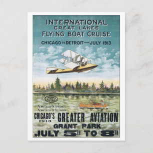 Int'l Great Lakes Flying Boat Cruise Postcard