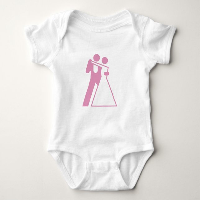 Int'l Sign for Bride & Groom Baby Bodysuit (Front)