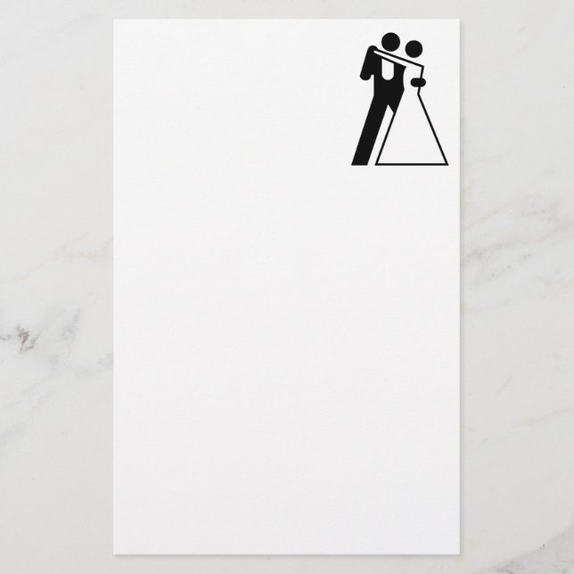 Int'l Sign for Bride & Groom Stationery (Front)