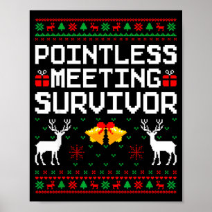Intless Meeting Survivor Ugly Christmas Sweater Of Poster