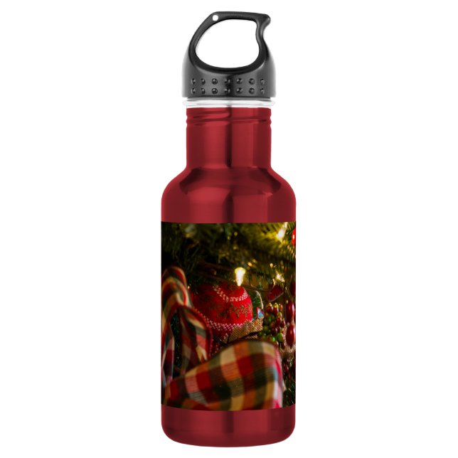 Into A Christmas Tree Water Bottle (Front)