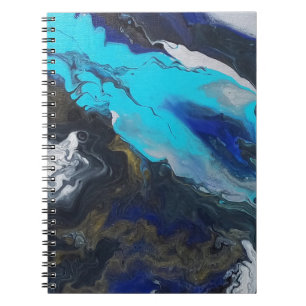 "Into a new dimension" acrylic pour design Notebook