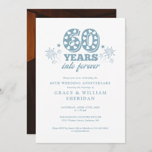 Into Forever 60th Wedding Anniversary Photo Invitation