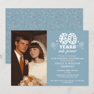 Into Forever 60th Wedding Anniversary Photo Invitation