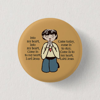 Into my heart Lord Jesus Bookmark 3 Cm Round Badge