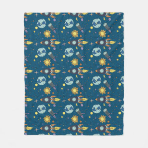 Into Space Cosmos Pattern   Fleece Blanket