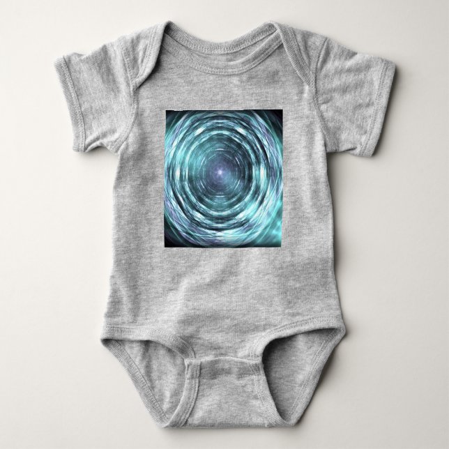 Into the black hole baby bodysuit (Front)