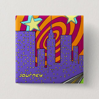 "Into the City" 15 Cm Square Badge