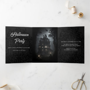 Into the Dark Halloween Party Invitation
