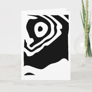 Into the Deep: Abstract Black & White Card