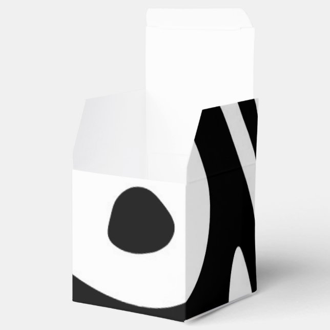 Into the Deep: Abstract Black & White Favour Box (Opened)