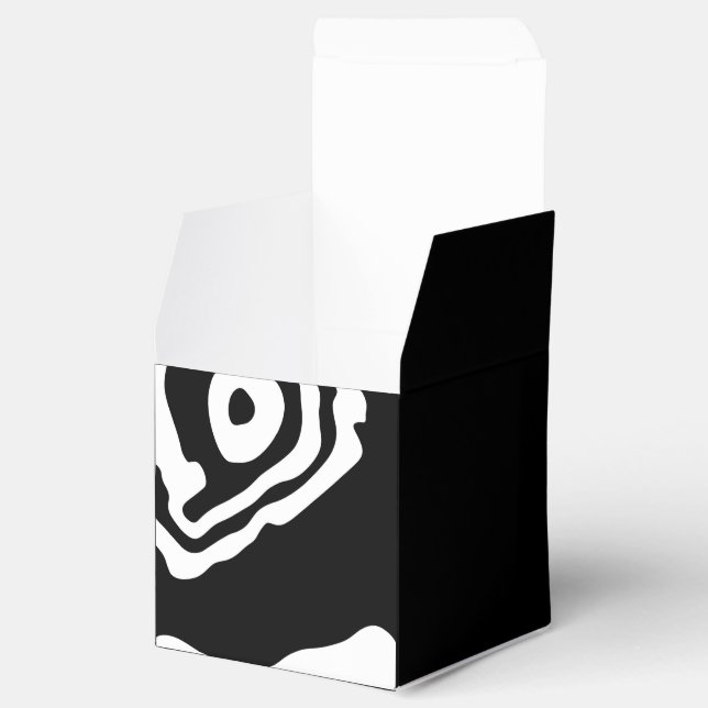 Into the Deep: Abstract Black & White Favour Box (Opened)