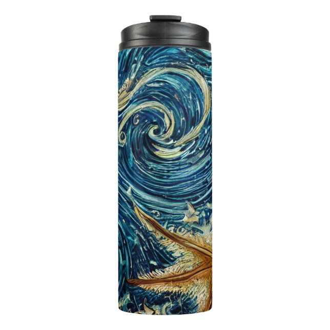 Into the Deep Blue Thermal Tumbler (Front)