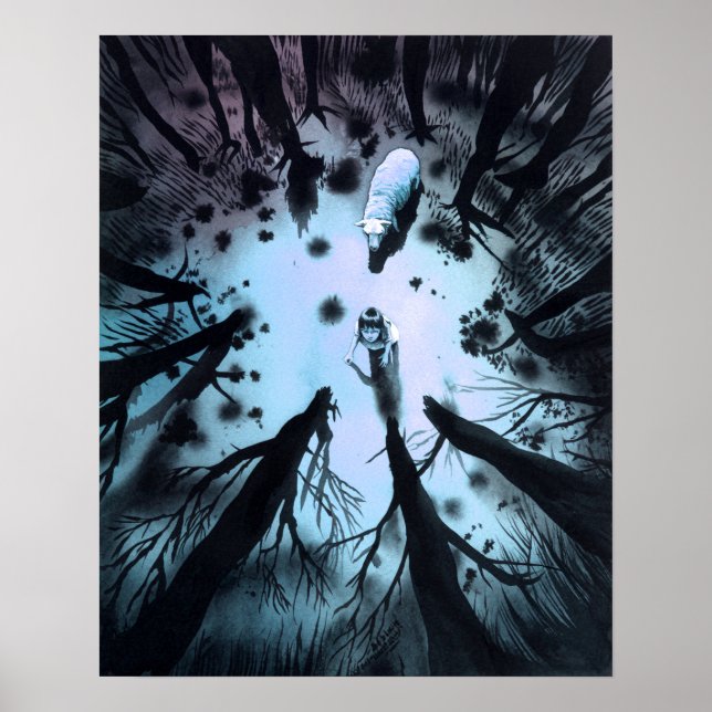 Into the Deep, Dark Wood Poster Print Wall Art (Front)