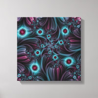Into the Depth Blue Pink Abstract Fractal Art