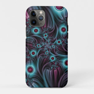 Into the Depth Blue Pink Abstract Fractal Art Case-Mate iPhone Case