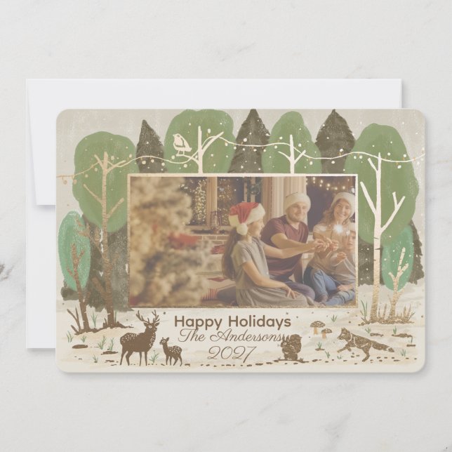Into The Forest Greeting Cards (Front)
