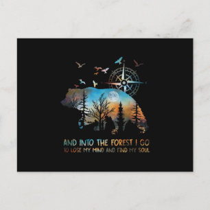 Into The Forest I Go Lose My Mind Announcement Postcard