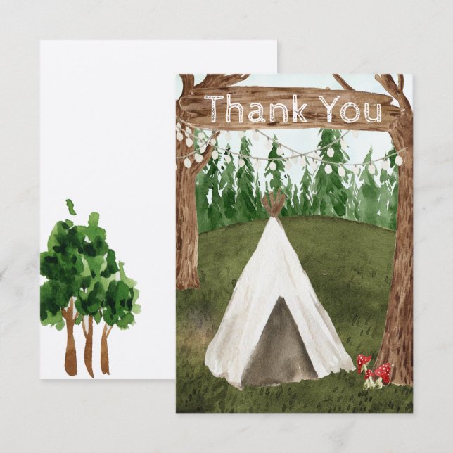 Into The Forest Thank You Cards (Front/Back)
