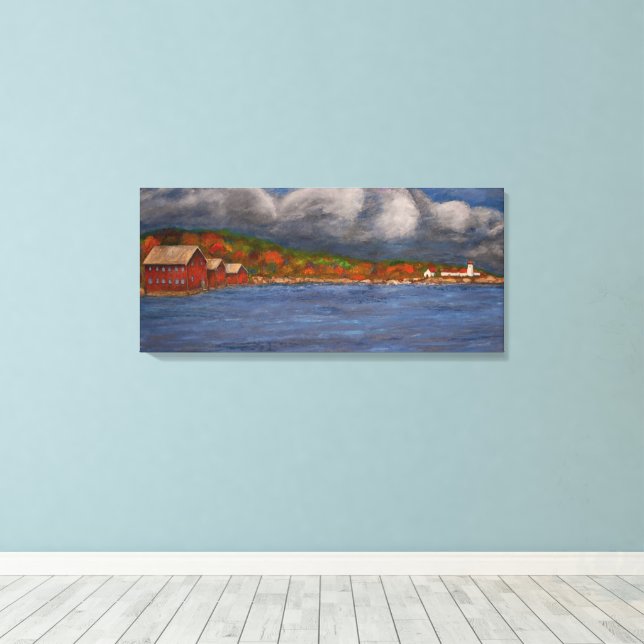 Into The Harbour Canvas Print (Insitu(Wood Floor))