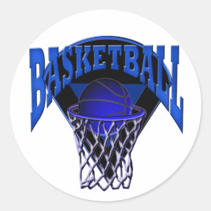 Into The Hoop Basketball and Backboard Classic Round Sticker