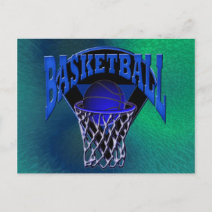 Into The Hoop Basketball and Backboard Postcard