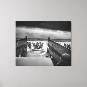 Into The Jaws Of Death LCVP World War II Omaha Canvas Print