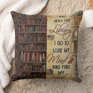 Into the Library I Go Cushion